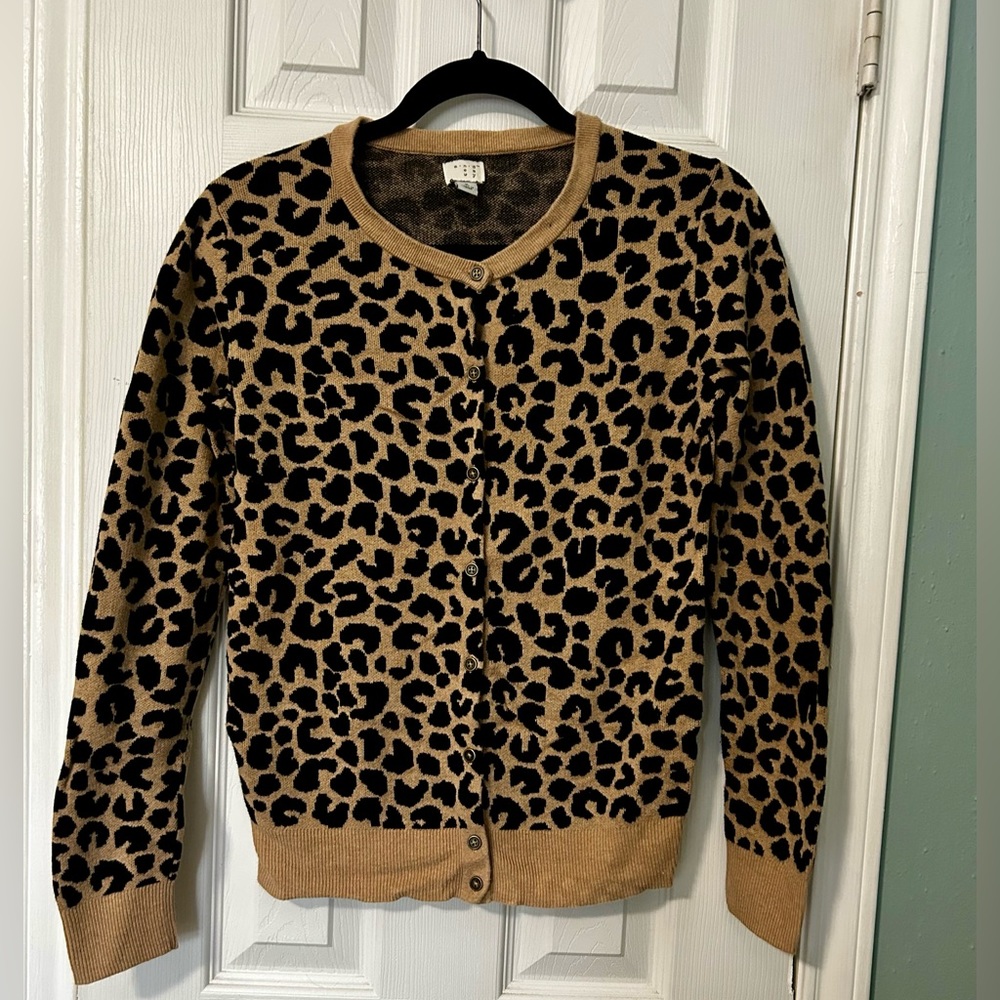 Women’s Cardigan, A New Day, Leopard Print Size Small